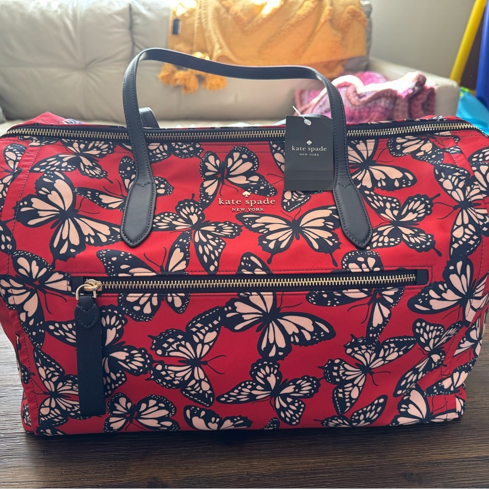 Kate Spade Chelsea Butterfly Print Weekender